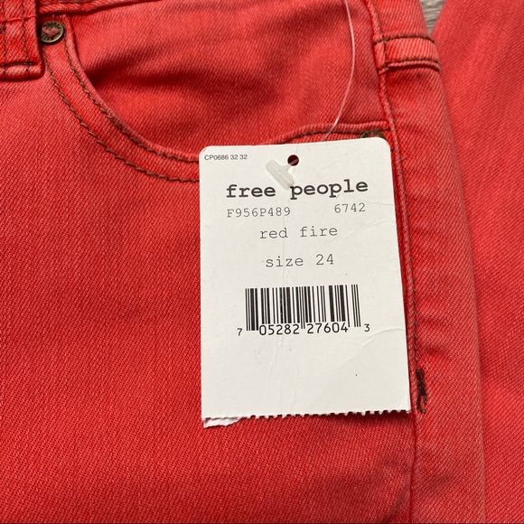 NWT Free people salmon slim straight jeans 24 - Picture 3 of 9